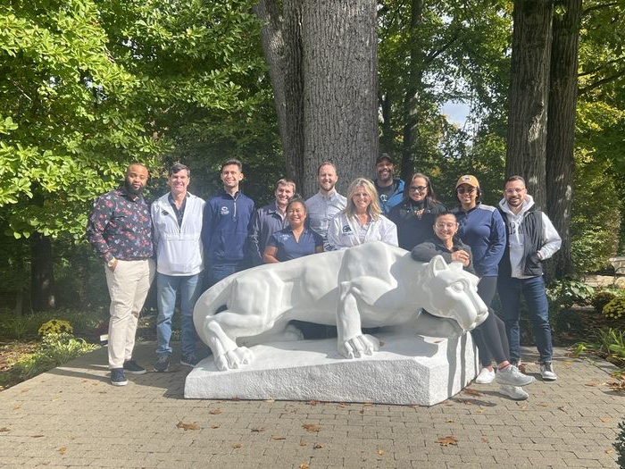 Alumni Society around the Nittany Lion Shrine